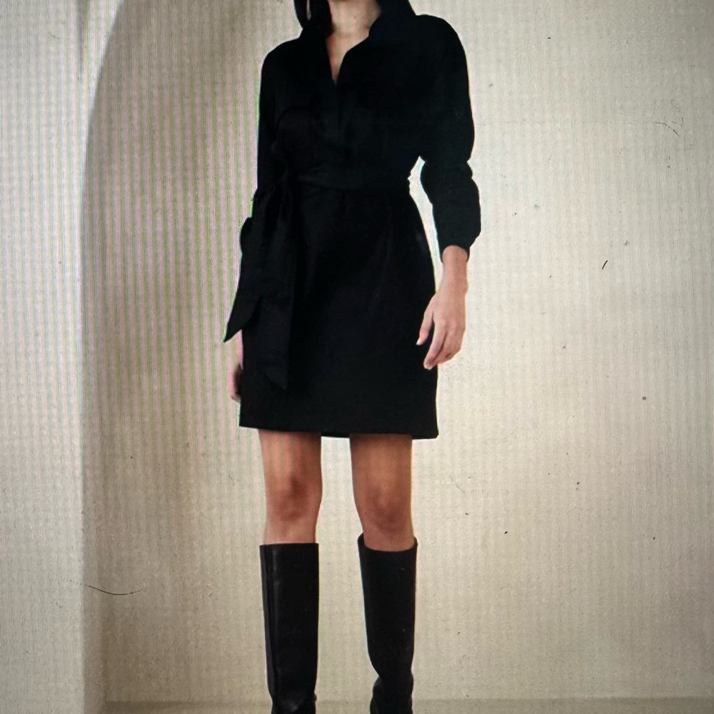Twill Utility Mini Shirtdress with Belt